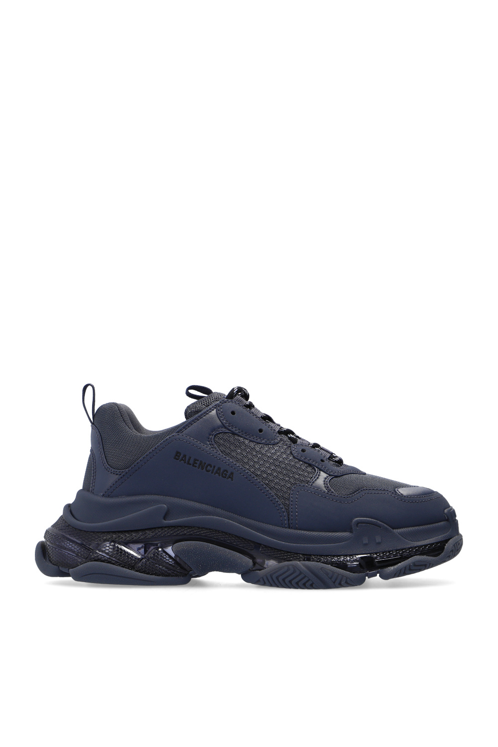 Navy blue Triple S sneakers Balenciaga SchaferandweinerShops Palau Shoe is comfortable and goes with many types of jeans and khakis good times